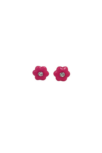 Enamel Flower Stud Earring