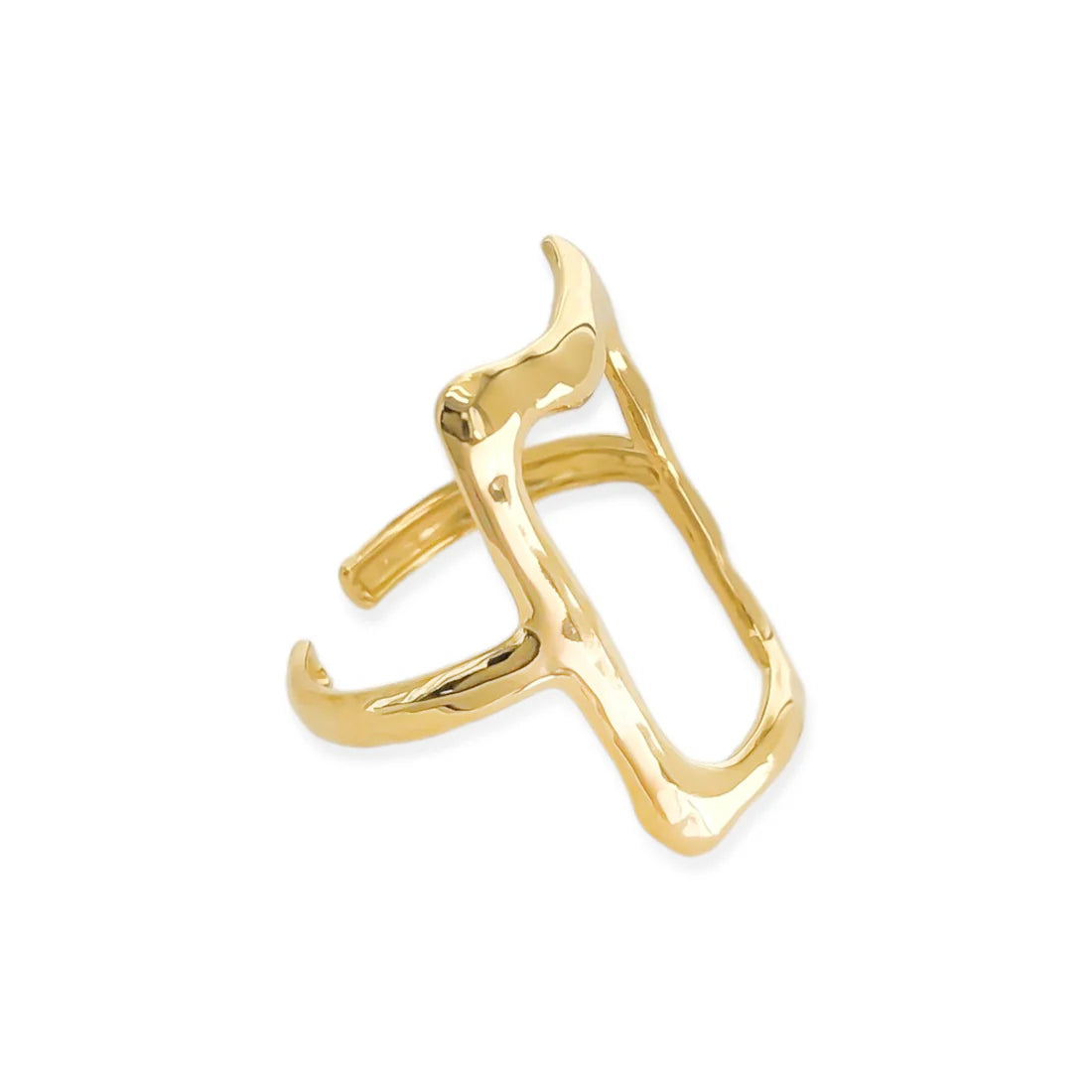 Gold Frame Rectangle Ring
