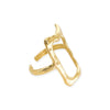 Gold Frame Rectangle Ring