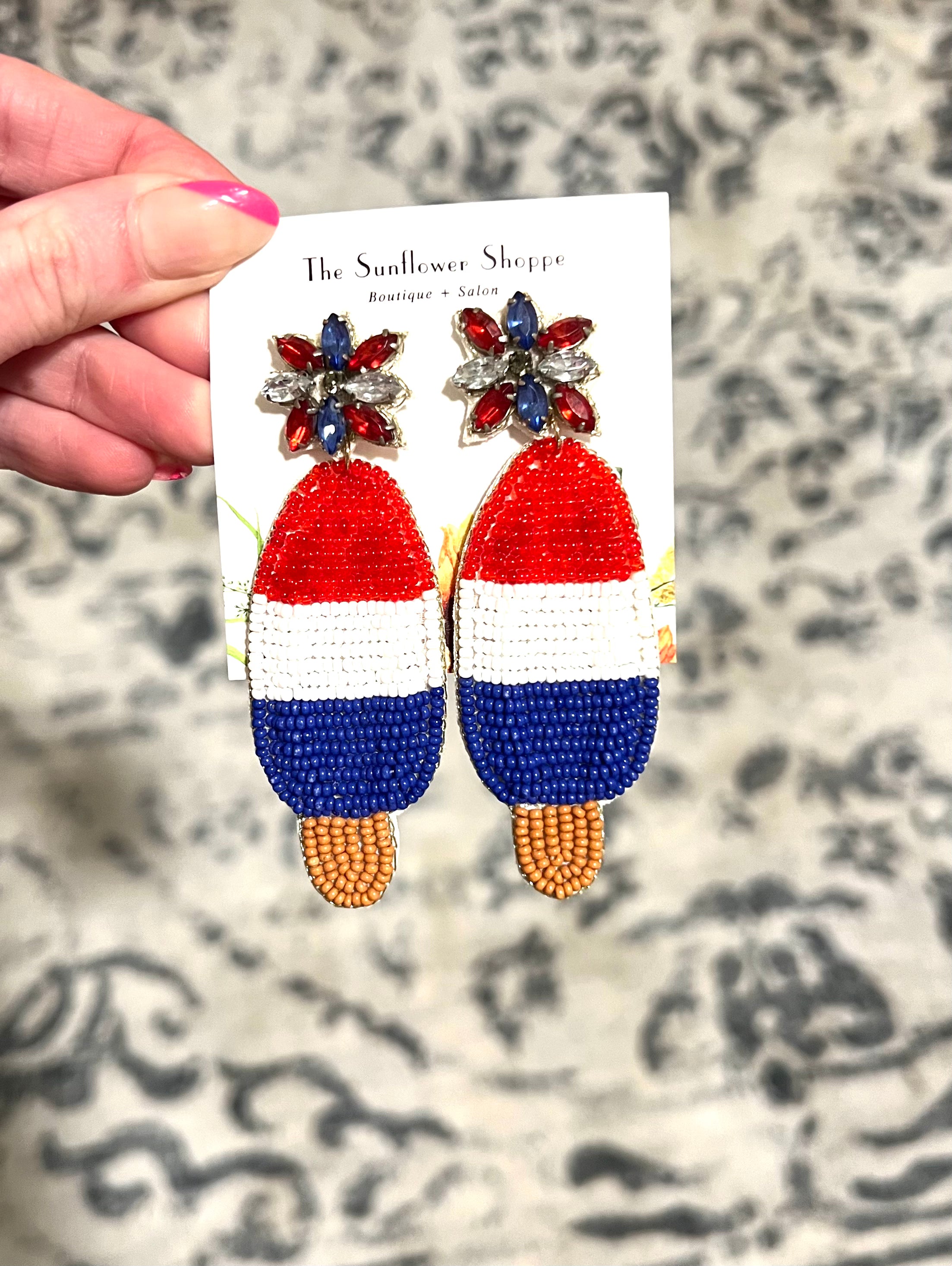 BombPop Beaded Earring