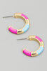 Load image into Gallery viewer, Enamel Mini Hoop Earrings